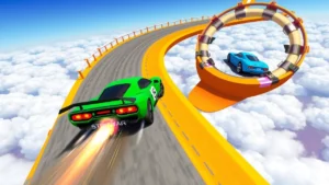 Real Impossible Sky Tracks Car Driving Oddo game